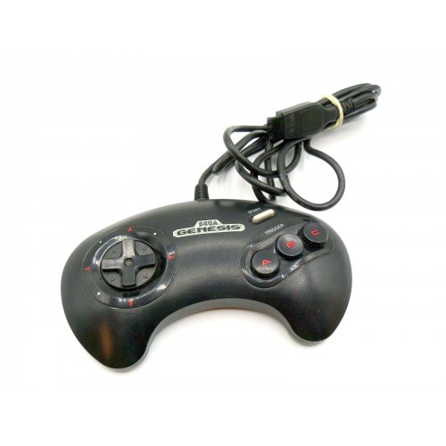 Official 3 Button Sega Genesis Controller With Red Letters