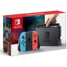 Nintendo Switch Console With Neon Blue and Neon Red Joy Con