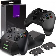 Fosmon Xbox One Dual Slot Charging Station With 2 Rechargeable Battery Packs