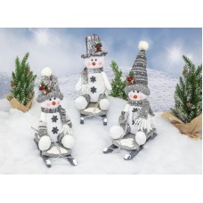 Gray Timber Land Snowman Sledder 3 Pack
