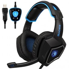 SADES Spirit Wolf 7.1 Surround Stereo Sound USB Gaming Headset With Microphone